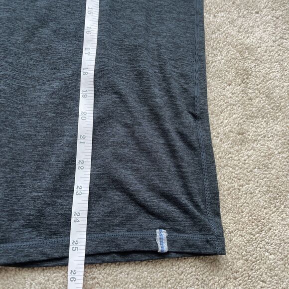 Marine Layer Weekend Sport 1/4 Zip Pullover Men Large Heather Gray Black Stretch - Picture 4 of 5